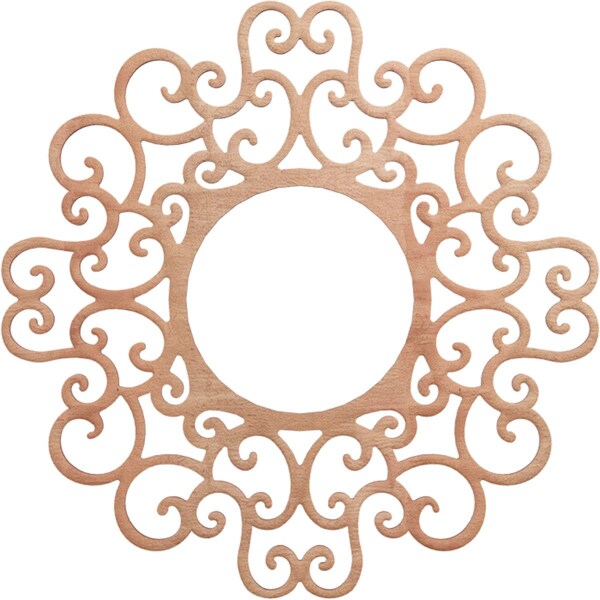 Ekena Millwork Reims Wood Fretwork Pierced Ceiling Medallion, Cherry, 22"OD x 8 3/8"ID x 1/4"T CMWP22X22X0250RECH - main